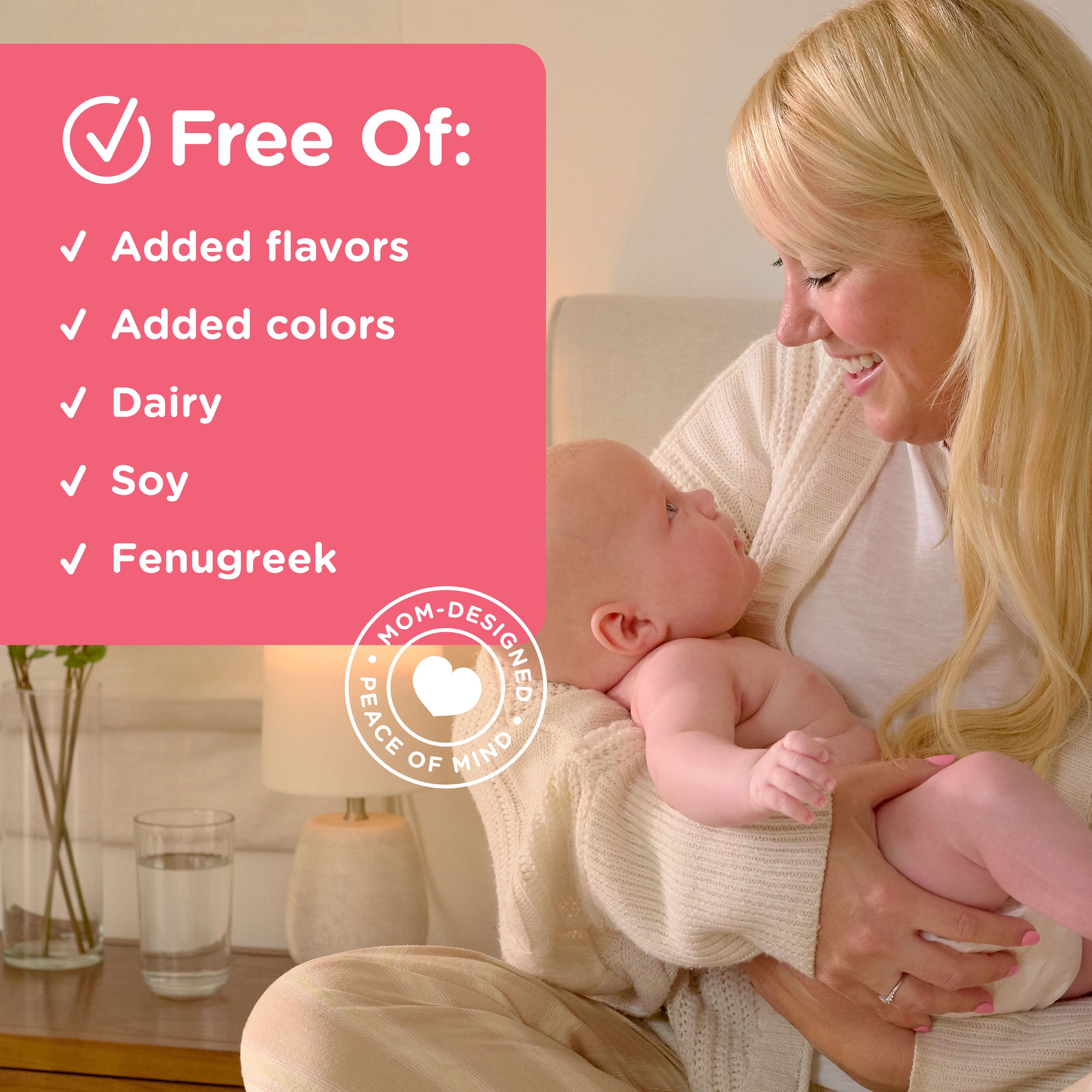 free of added flavors, added colors, dairy, soy and fenugreek