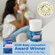 Mommy's Bliss Little Gums Soothing Oral Tablets shown with a Baby Innovation Award badge