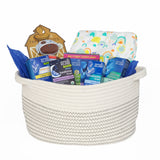 Mommy's Bliss Baby Essentials Gift Basket contains 7 products in a decorative rope basket