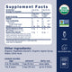 Supplement Facts for Mommy's Bliss Organic Baby Bedtime Drops, which are melatonin-free. Usage guide: 1 teaspoon once daily at 4 to 12 months, 2 teaspoons up to 3 times daily at 1 to 4 years