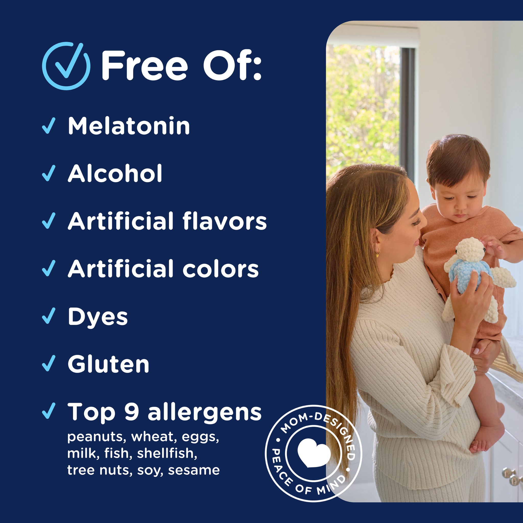 List of ingredients Mommy's Bliss Organic Baby Bedtime Drops is free of