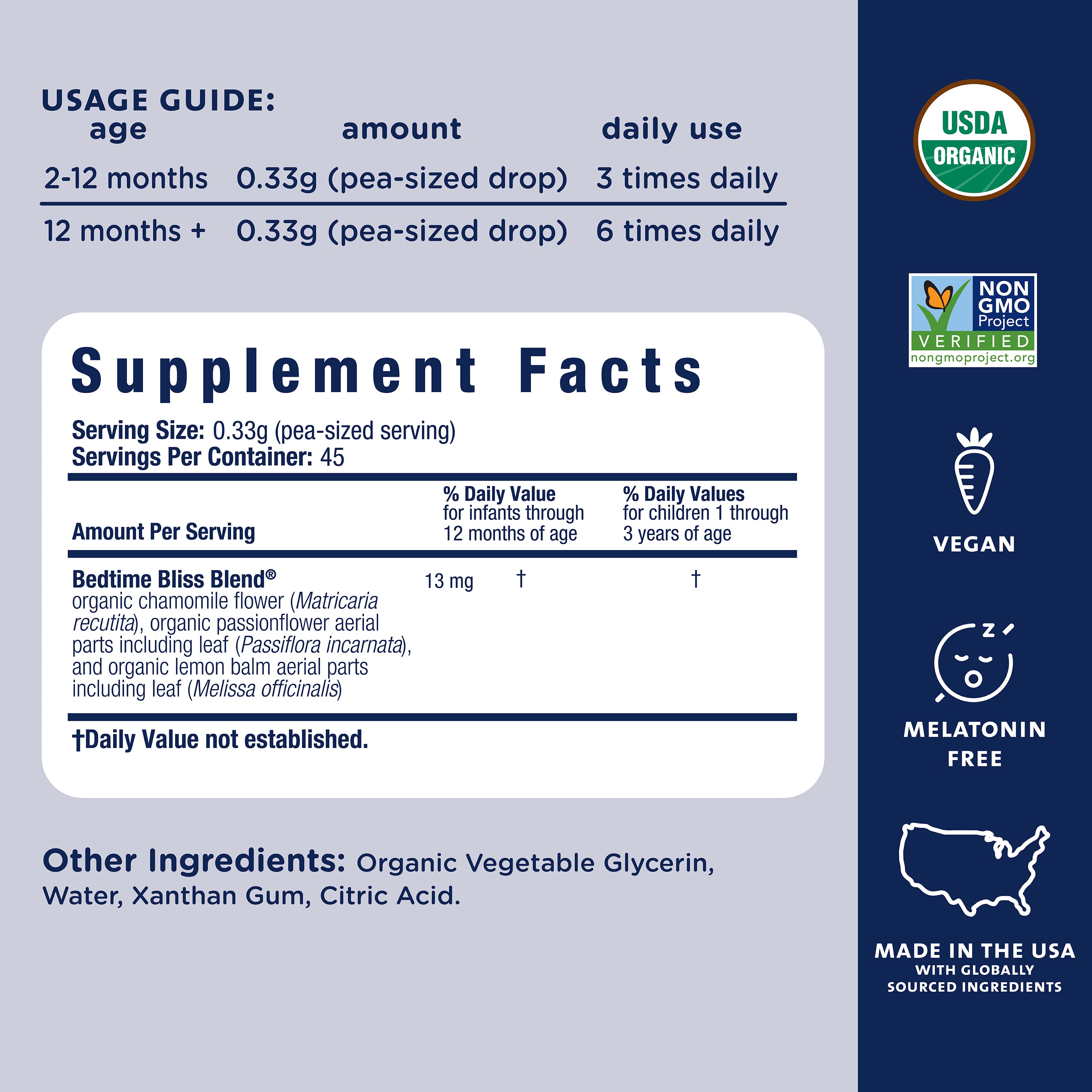 Organic Baby Bedtime Paci Gel