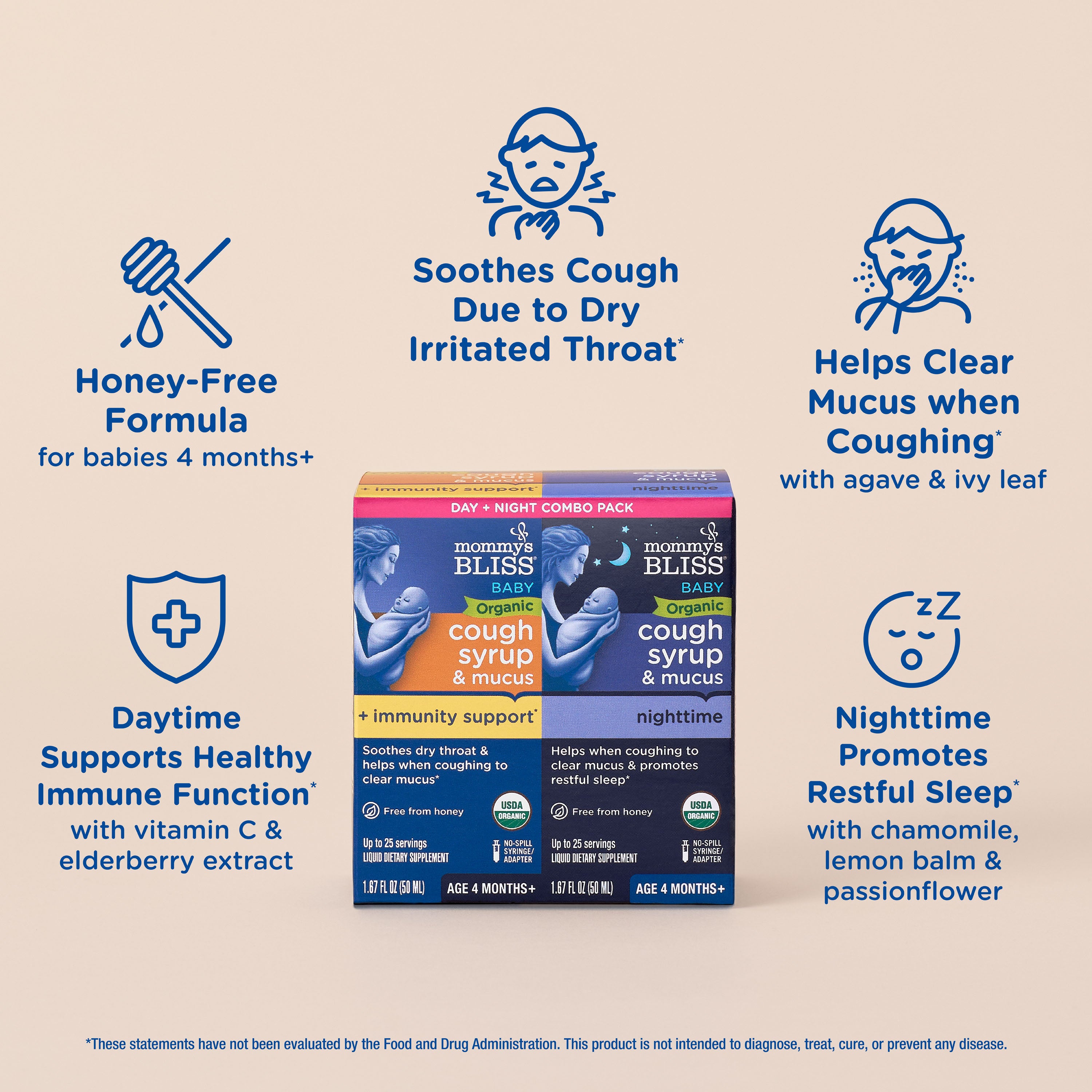 Organic Baby Cough Syrup & Mucus Day & Night