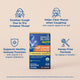 Key features of Mommy's Bliss Organic Baby Cough Syrup and Mucus, shown as icons around the carton