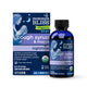 Mommy's Bliss Organic Baby Cough Syrup and Mucus Nighttime carton beside its 50 ml dark blue bottle