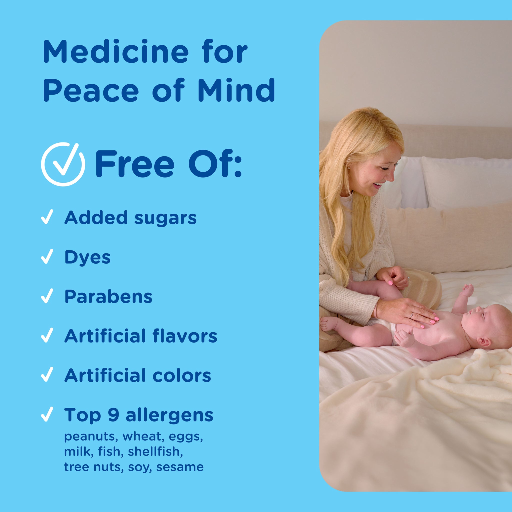 List of ingredients Mommy's Bliss Baby Gas Relief Drops is free of