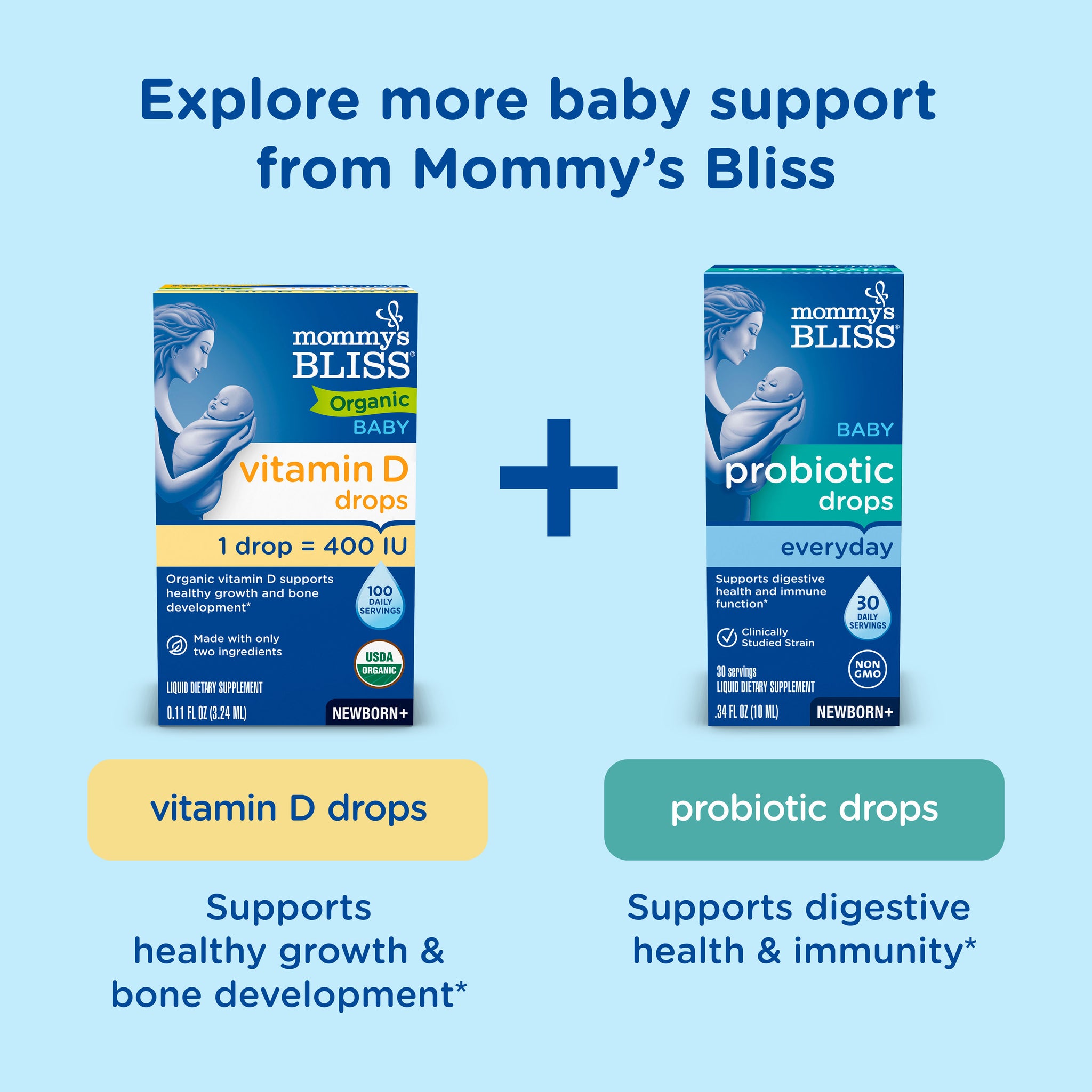 Related Mommy's Bliss products suggested alongside the Gripe Water Day and Night Combo Pack
