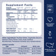 Supplement Facts panel for Mommy's Bliss Gripe Water Nighttime, with ingredients and the dosing guide by age