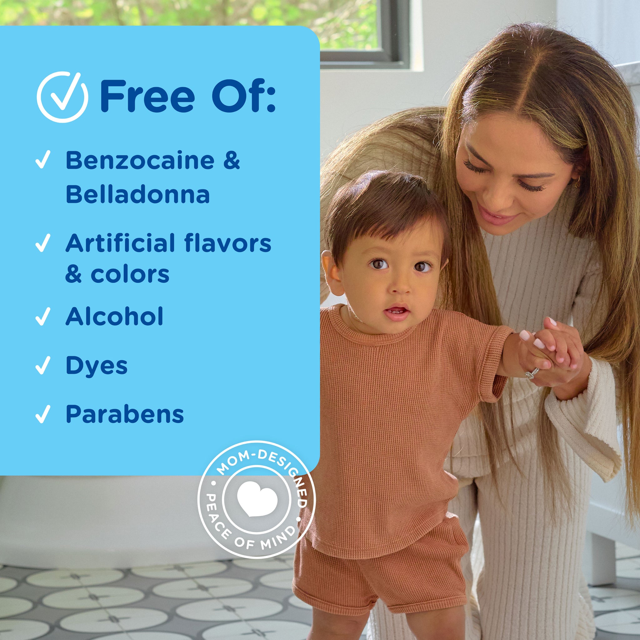 List of ingredients Mommy's Bliss Little Gums Soothing Oral Tablets is free of