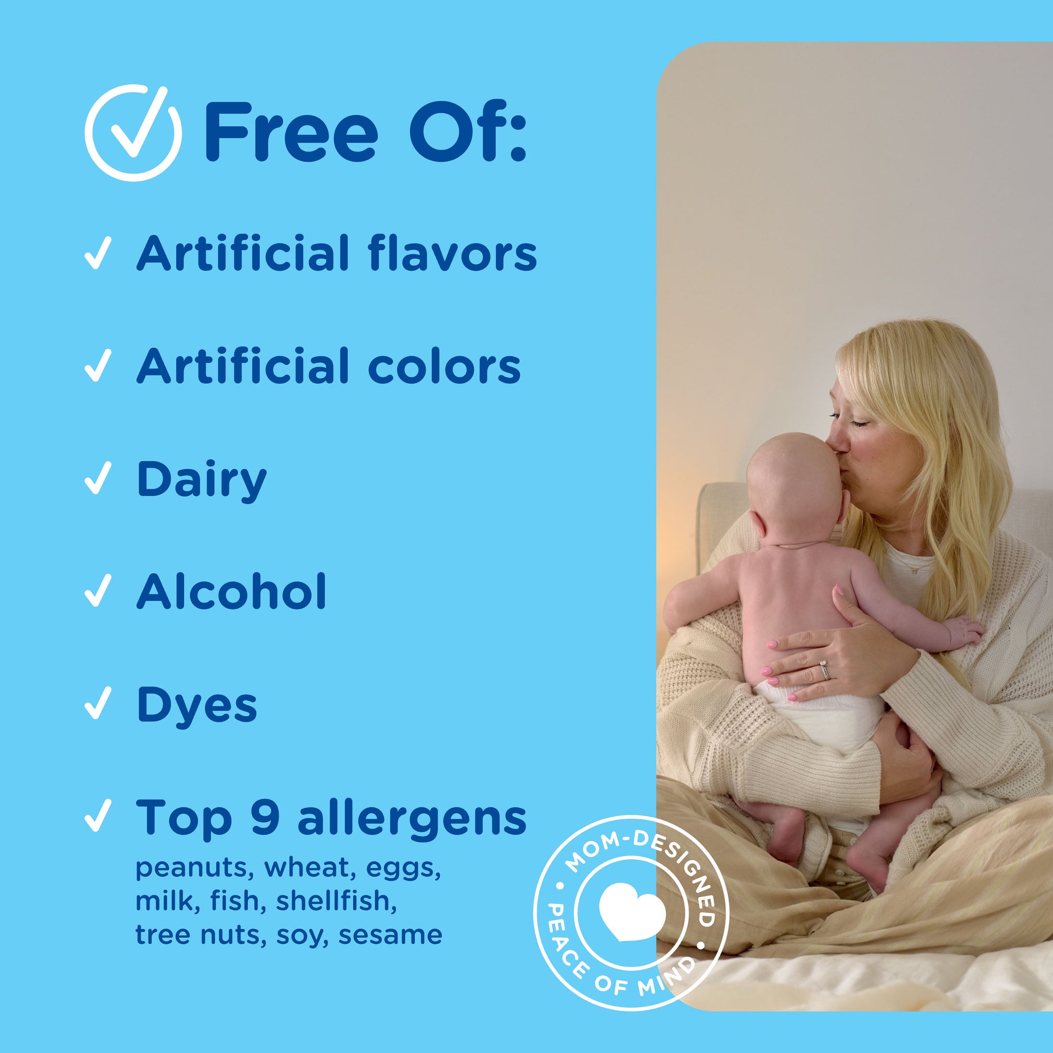 List of ingredients Mommy's Bliss Baby Multivitamin Drops with Iron is free of