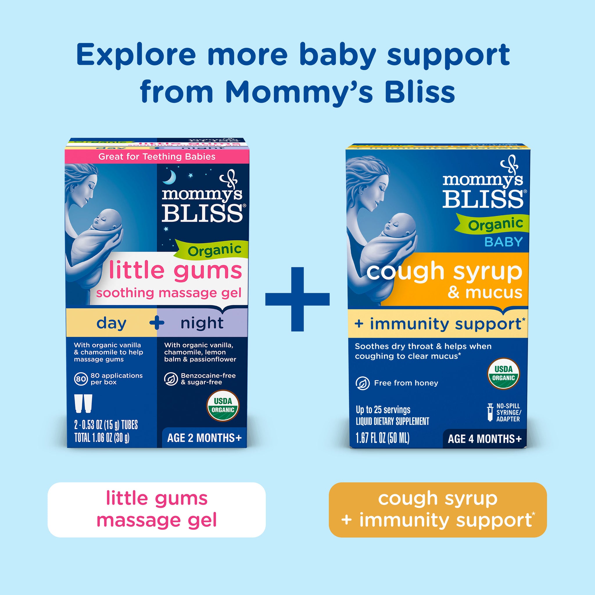 Related Mommy's Bliss products suggested alongside Infants' Pain and Fever acetaminophen