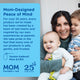 The Mommy's Bliss brand story, shown alongside Baby Saline Drops and Spray