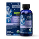 Mommy's Bliss Organic Kids Cough Syrup and Mucus Nighttime carton beside its 4 fl oz dark blue bottle