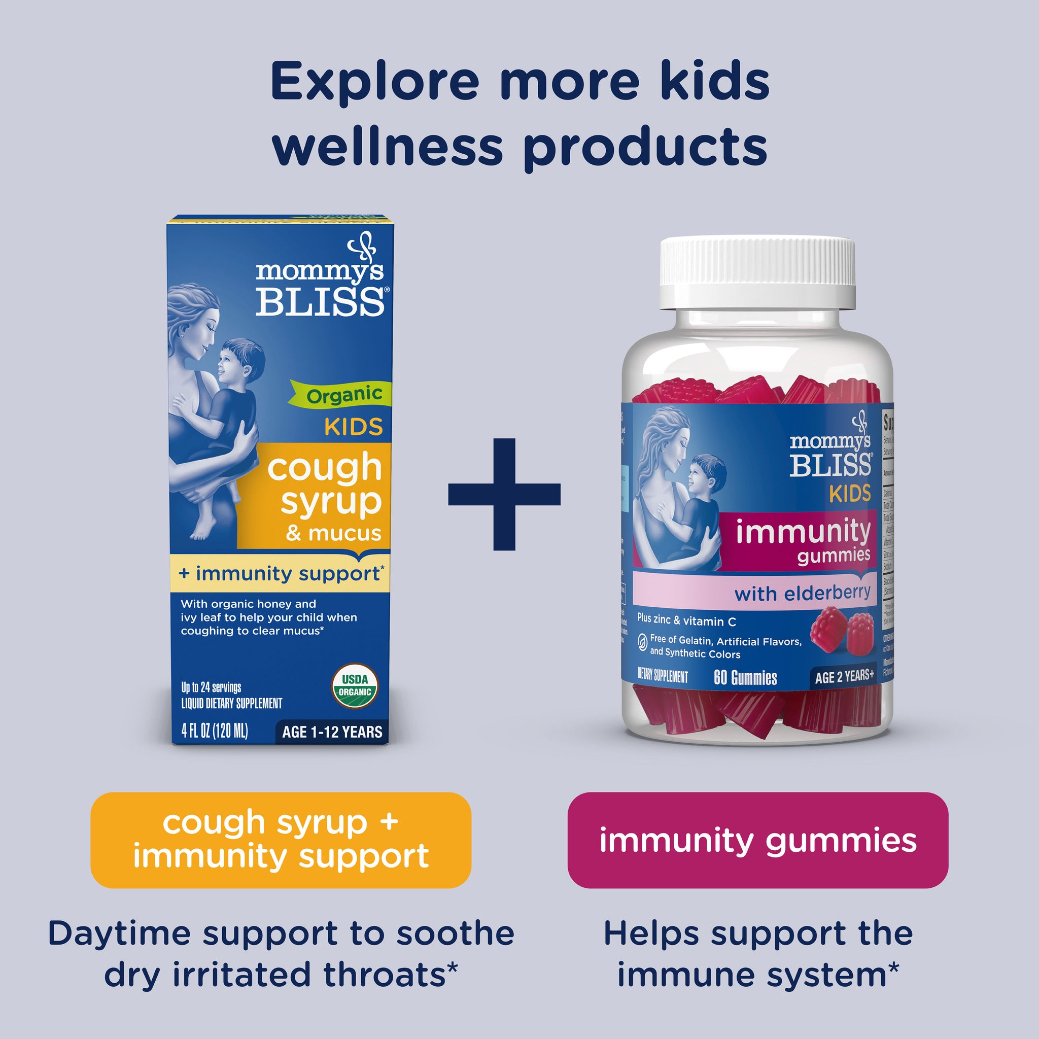 Related Mommy's Bliss products suggested alongside Organic Kids Cough Syrup and Mucus Nighttime