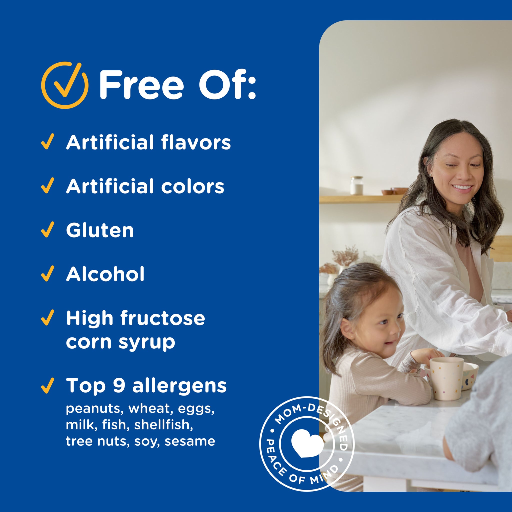 List of ingredients Mommy's Bliss Organic Kids Immunity Syrup is free of
