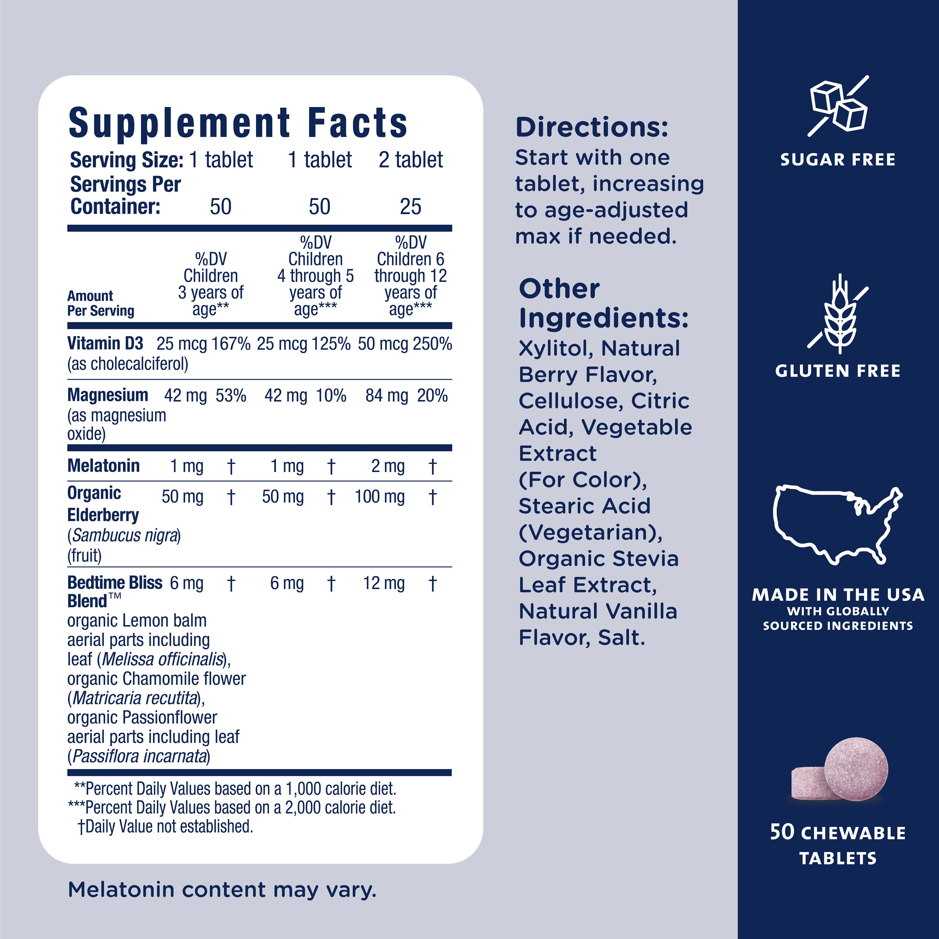 Sugar-Free Kids Sleep + Immune Support Chewable