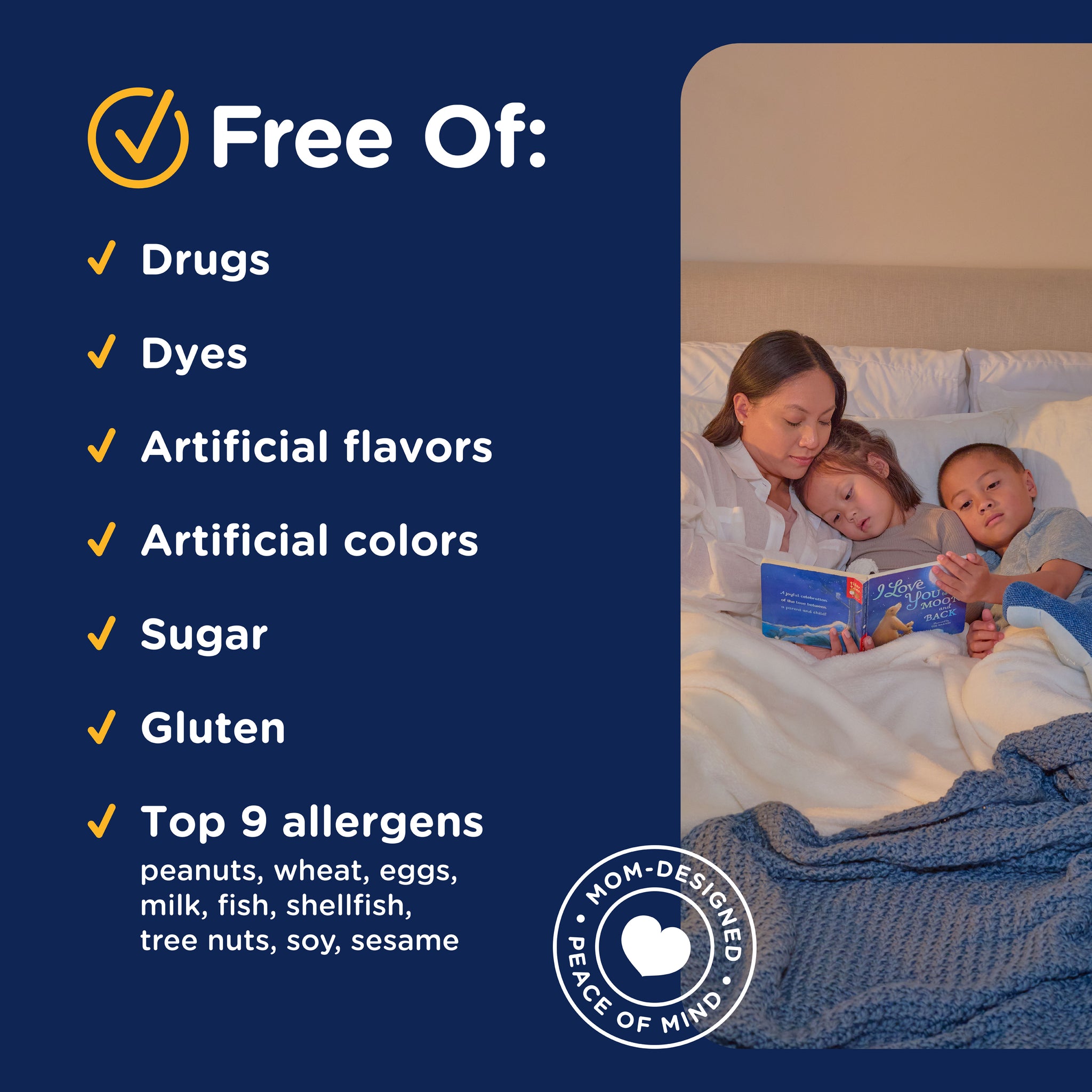 List of ingredients Mommy's Bliss Kids Sleep Support Liquid is free of