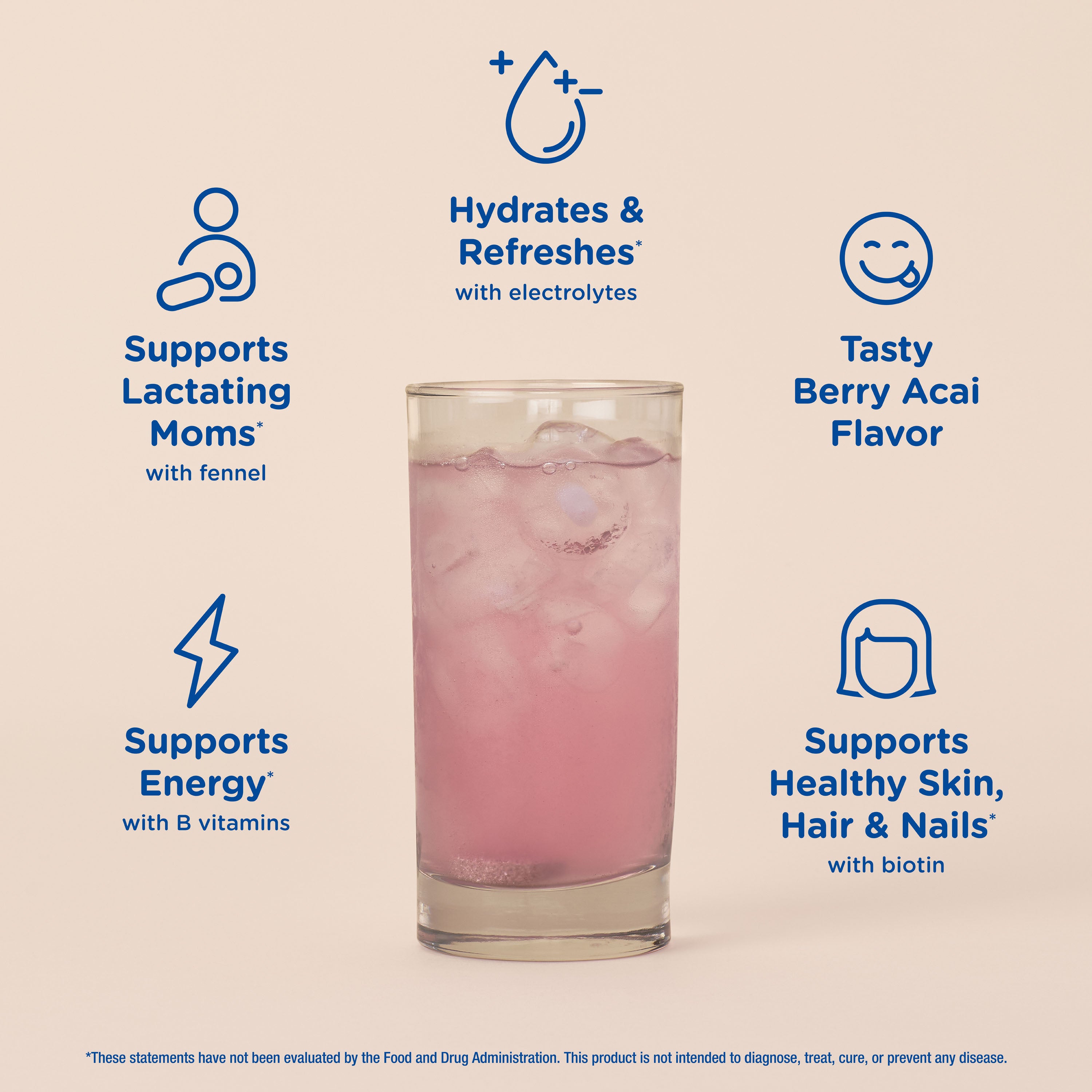 Berry Açai Lactation Hydration Drink Tablets (4-Pack)