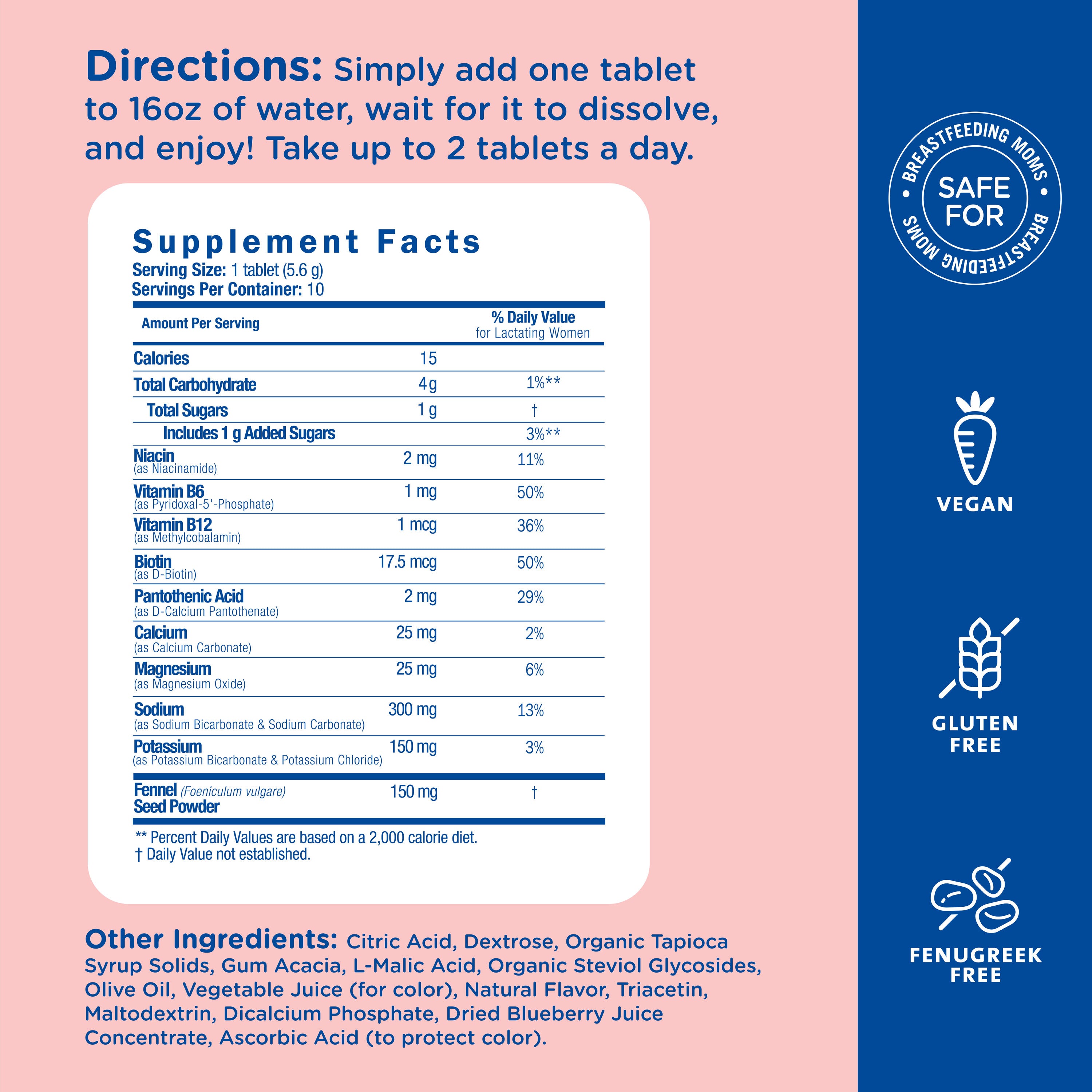 Berry Açai Lactation Hydration Drink Tablets (4-Pack)