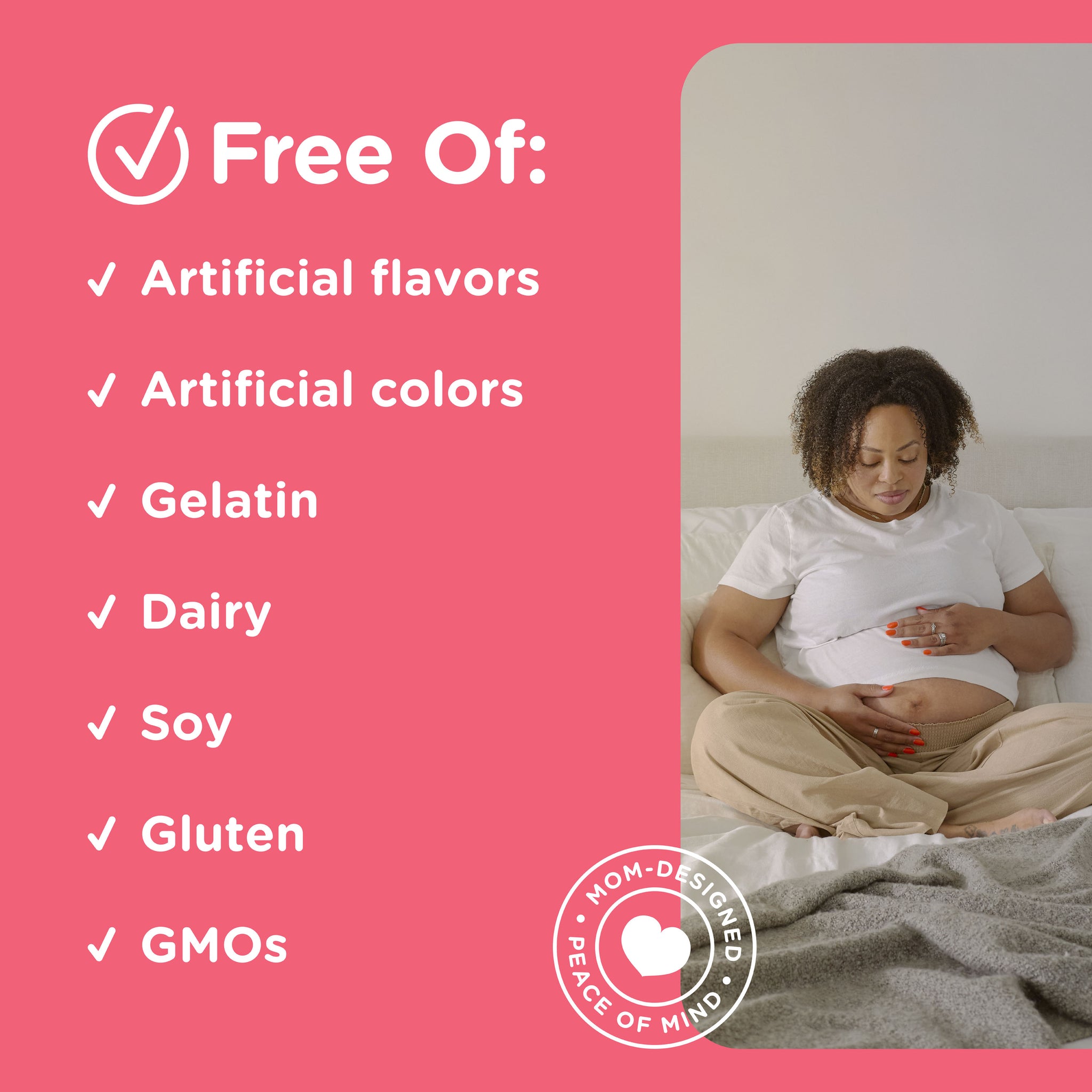 List of ingredients Mommy's Bliss Prenatal Multivitamin plus Iron is free of