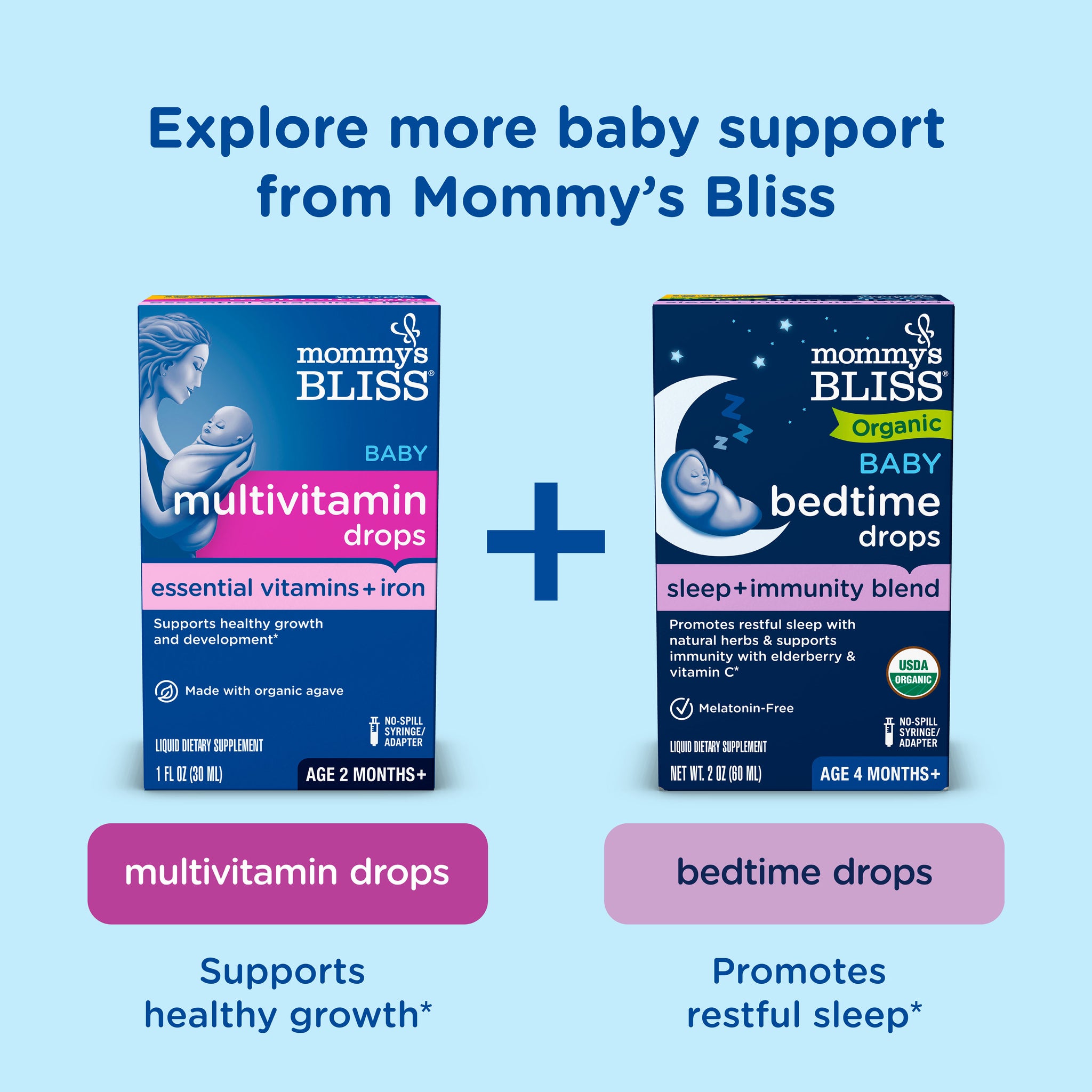 Related Mommy's Bliss products suggested alongside Baby Probiotic Drops Everyday 45-day