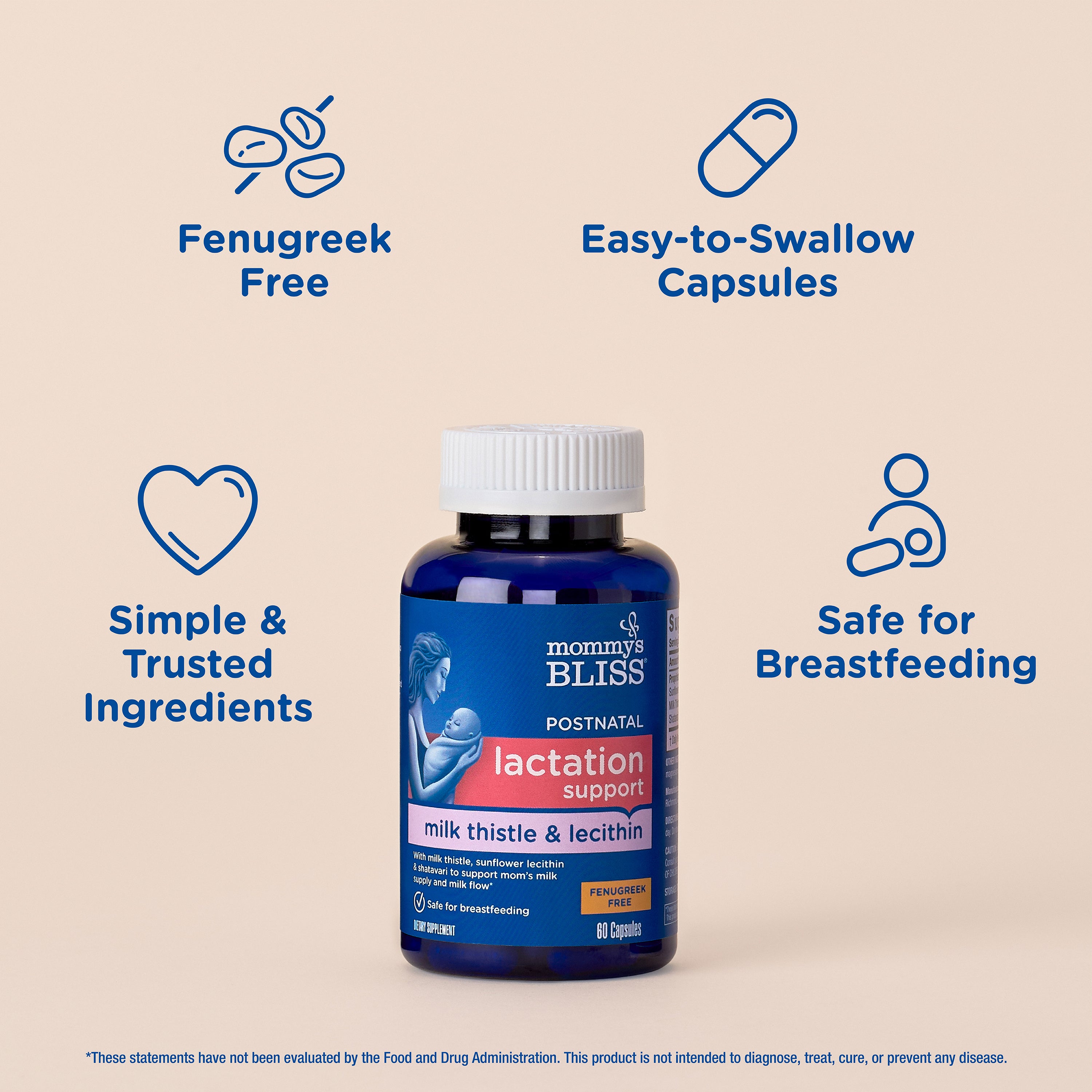 fenugreek-free easy-to-swallow capsules