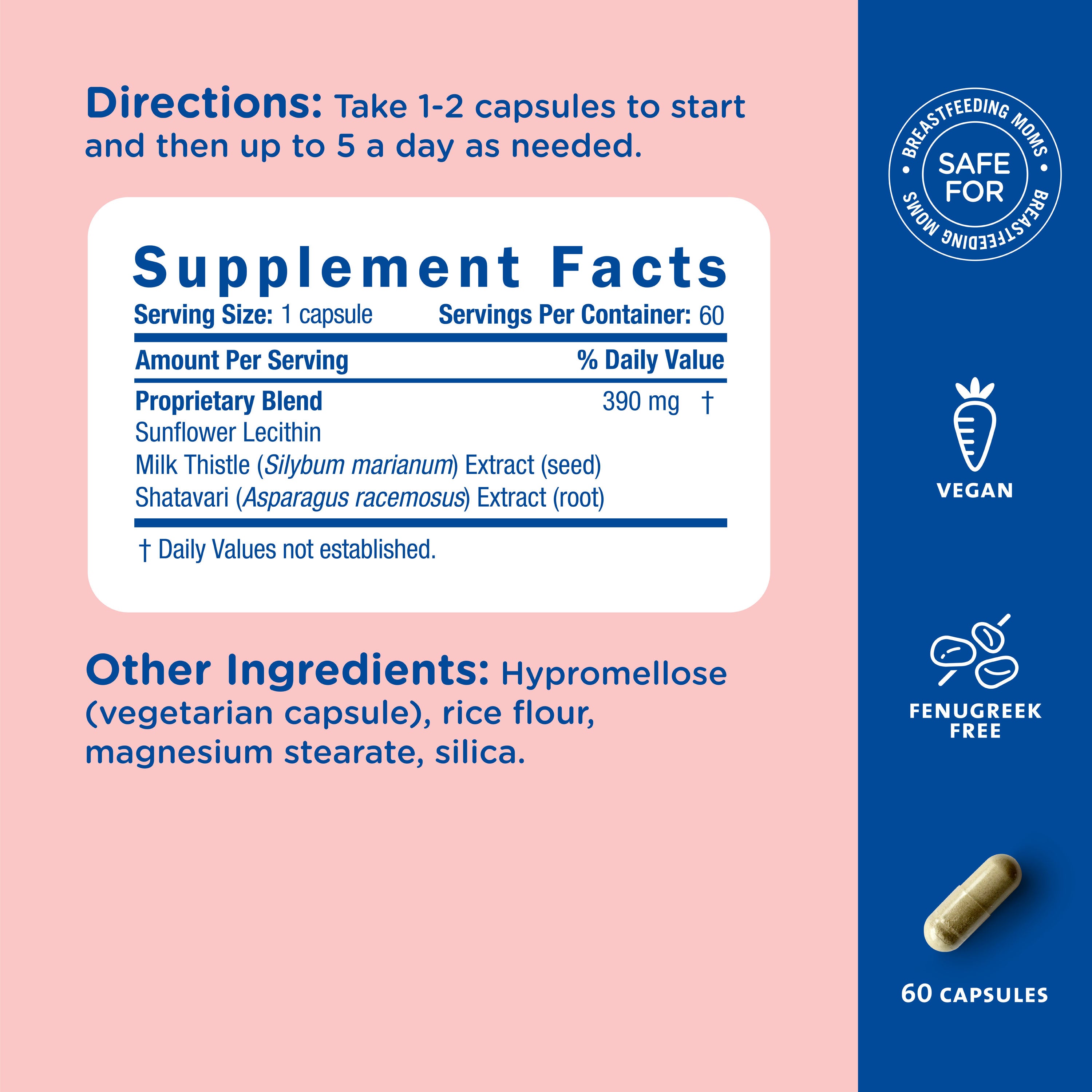 vegan, fenugreek-free 60 capsules