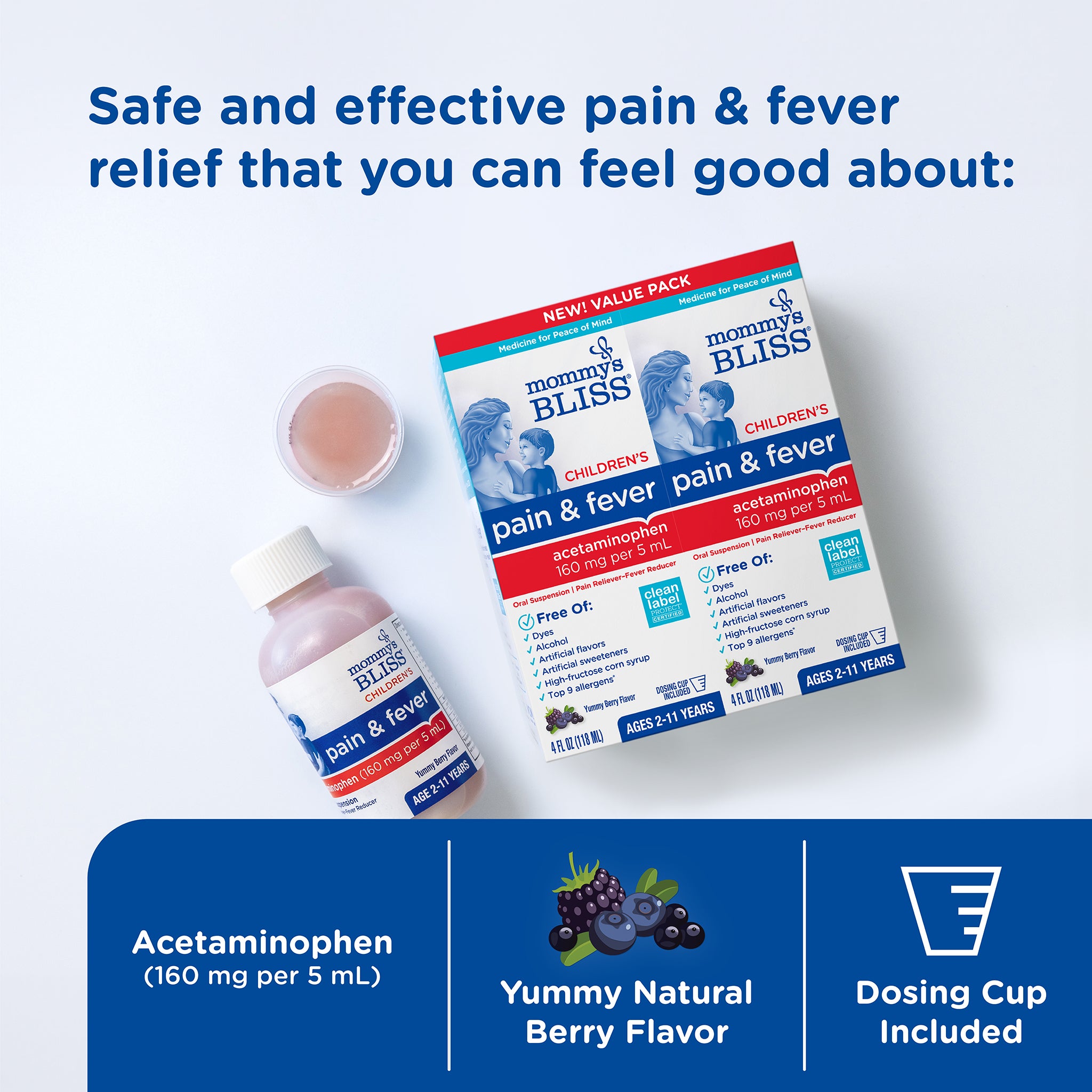 Children's Fever Reducer Value Pack 8oz Mommy's Bliss