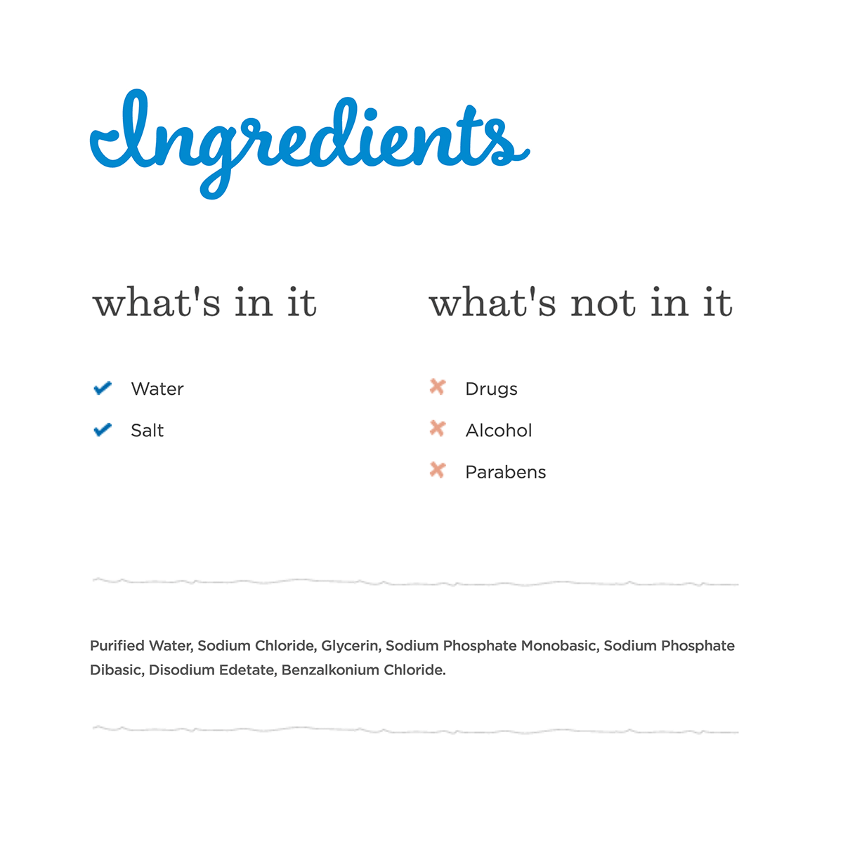 Saline Drops' Ingredients