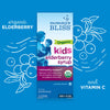 Organic Kids Elderberry Syrup's box with a blue background