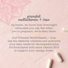 Prenatal Multivitamin + Iron description and pink background