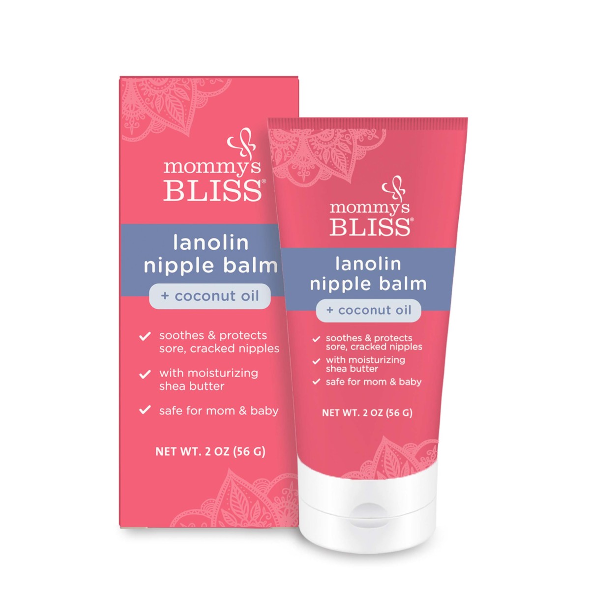 A box and the actual product of Lanolin Nipple Balm