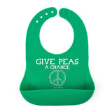 Give Peas A Chance Wonder Bib in green