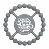Be Kind to All Kinds Happy Teether by Bella Tunno in Gray