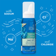 Saline Mist Spray with blue background