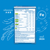 Baby Multivitamin + Iron's supplement facts written in its box and ablue background