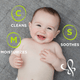 A smiling baby while lying down