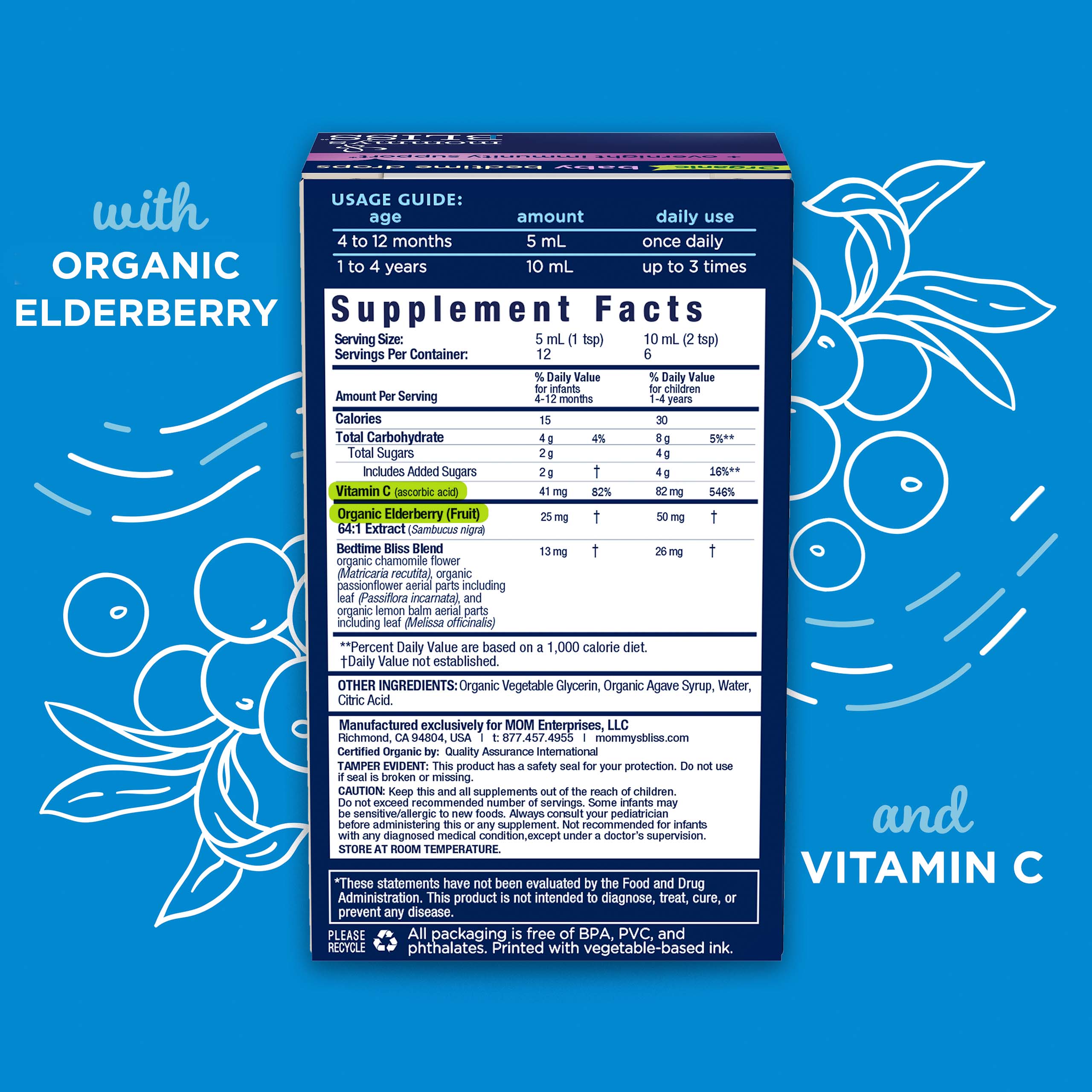 Organic Baby Bedtime Drops Mommy's Bliss